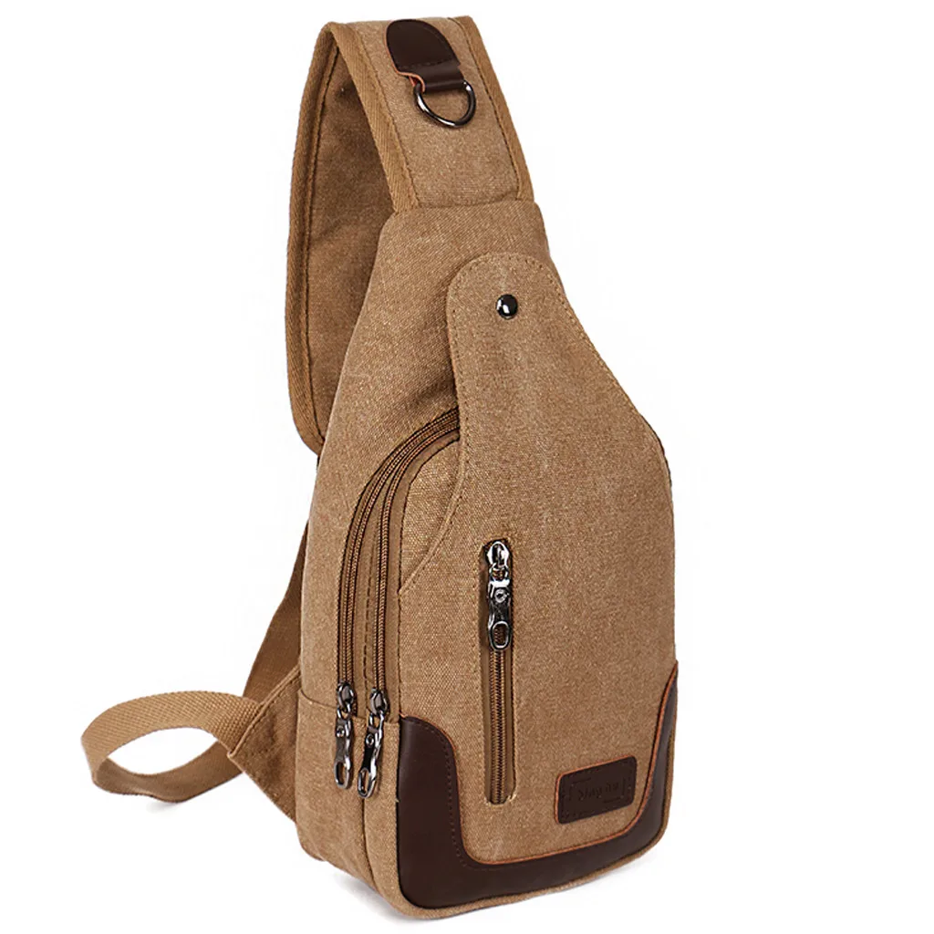 Поясная сумка для мужчин 2019 нейтральный USB наружные парусиновые наушники