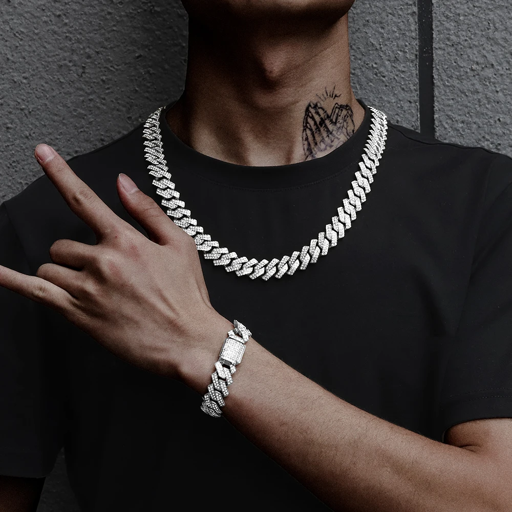 

Тяжелые часы в стиле хип-хоп 15 мм + кубинское ожерелье с зазубринами Bling Crystal AAA + сверкающие цепи Стразы для мужчин ювелирные изделия