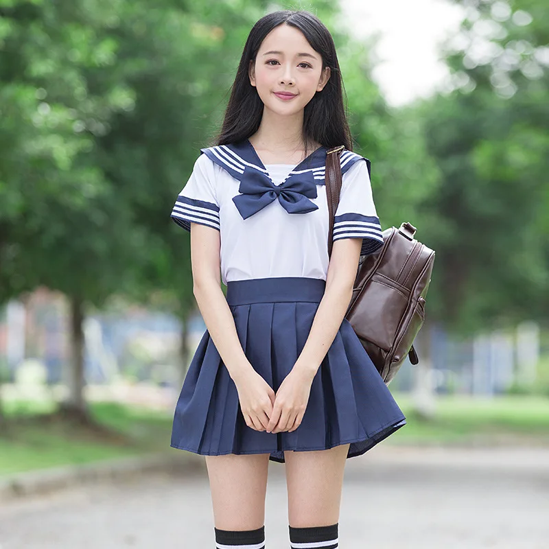 Brands LEHNO Japanese Sailor Uniforms Long-sleeved Student Suits Female Summer Autumn Navy College School Uniform | Тематическая