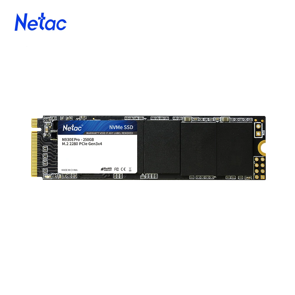 Netac M2 SSD NVMe 128 ГБ 256 512 1 ТБ 500 250 960 PCIe M.2 2280 Жесткий диск Внутренний твердотельный для