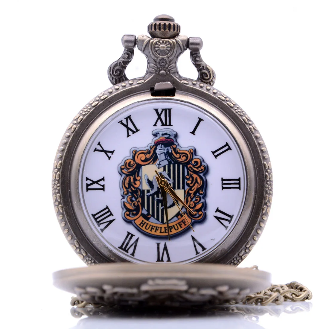 Винтажные антикварные HUFFLEPUFF Мужские Женские кварцевые карманные часы