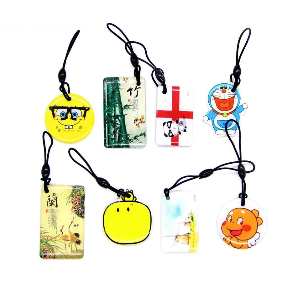 Перезаписываемый сменный брелок UID S50 1K 13 56 МГц NFC RFID ключ приближения с кольцом