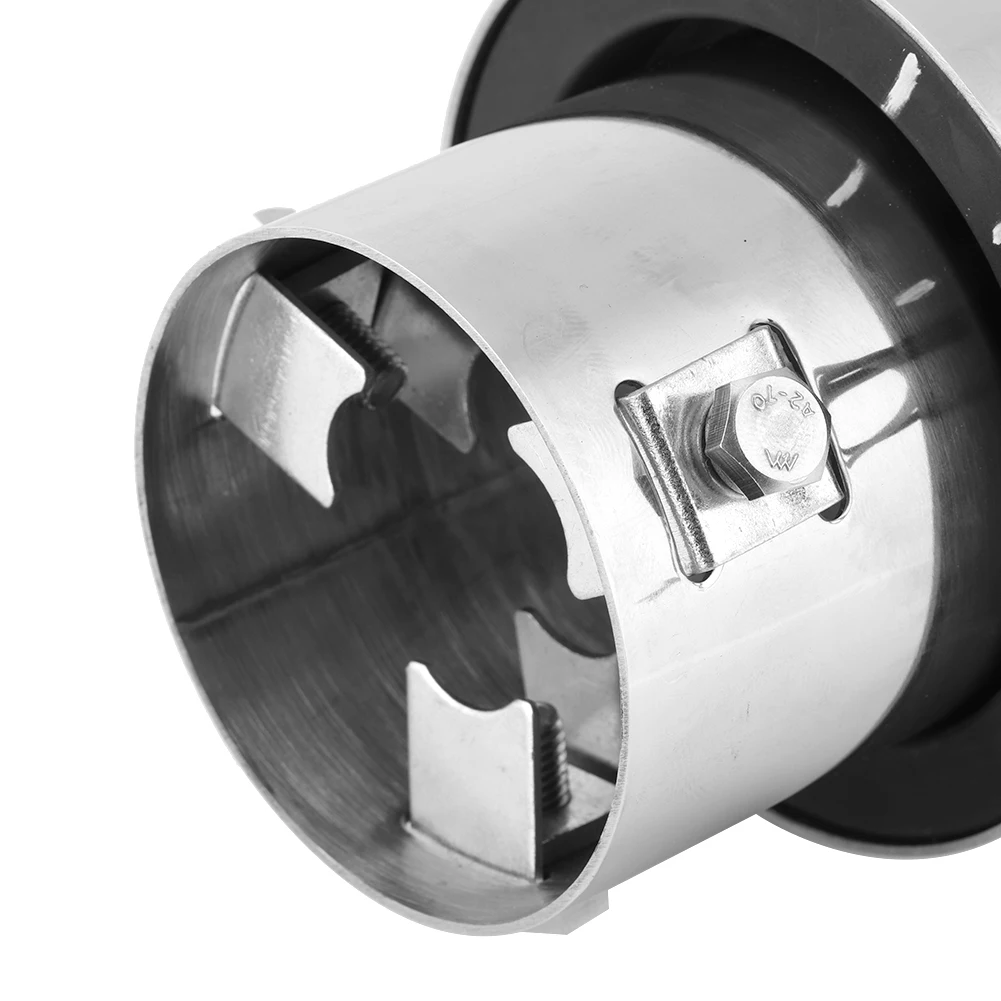 Универсальные выхлопные трубы 63 мм красный светодиод нержавеющая сталь