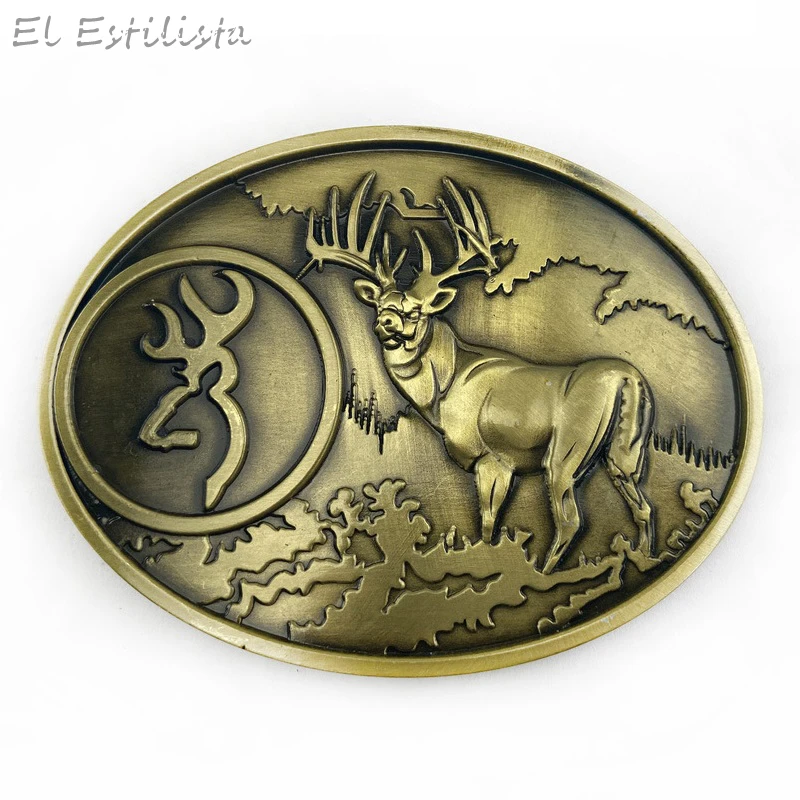 Роскошная брендовая металлическая пряжка на ремень с оленем ковбойские джинсы
