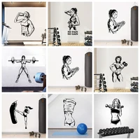 creative gym girl vinyl wall sticker home decor stikers for kids rooms home decor home party decor wallpaper