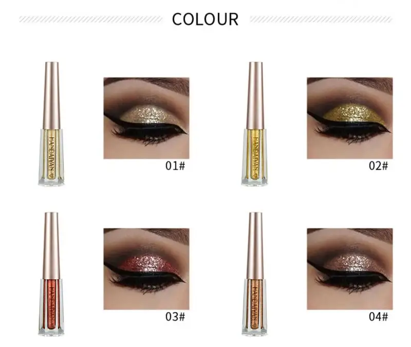 

12 Colors Shimmer Liquid Eyeshadow Diamond Glitter Eye Shadow Cream Waterproof Long Lasting Gold Silver Metallic Cosmetic