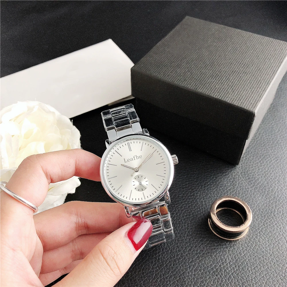 

New Fashion Women's Watches Silver Gold Stainless Steel Material Butterfly Buckle Quartz Watch Black Clock relogio feminino