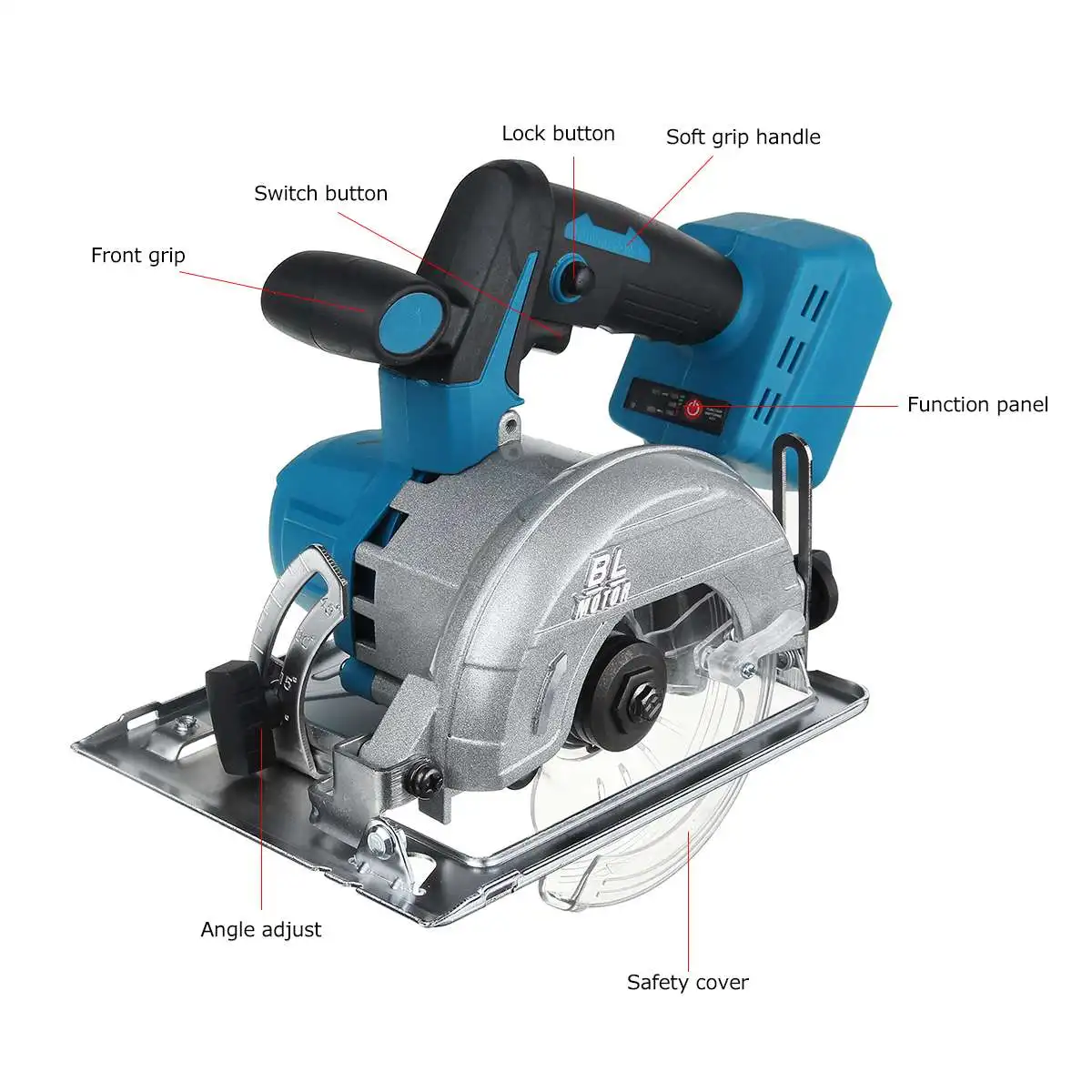 

Electric Saw Circular Wood Cutter 125mm Cordless for Makita Battery Power Tools Adjustable Woodworking Cutting Sawing Machine