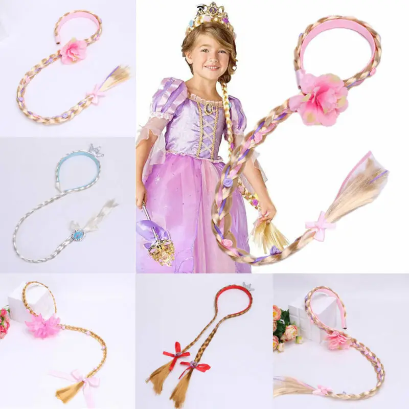 Повязка на голову для косплея маленькой девочки блонд плетеная тесьма спутанная