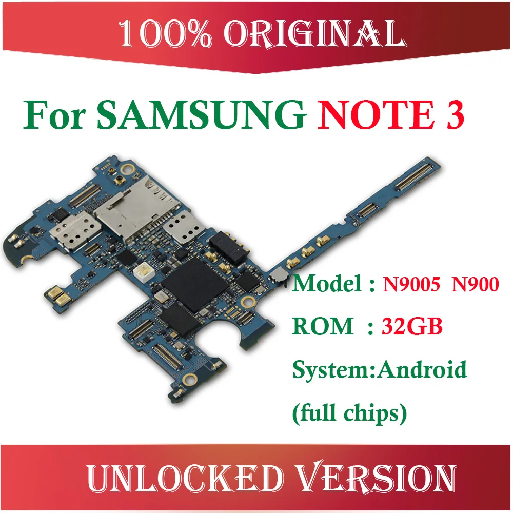 32 Гб оригинальная разблокированная материнская плата для samsung Galaxy Note 3 N9005, европейская версия для Note 3 N9005 материнская плата с системой Android