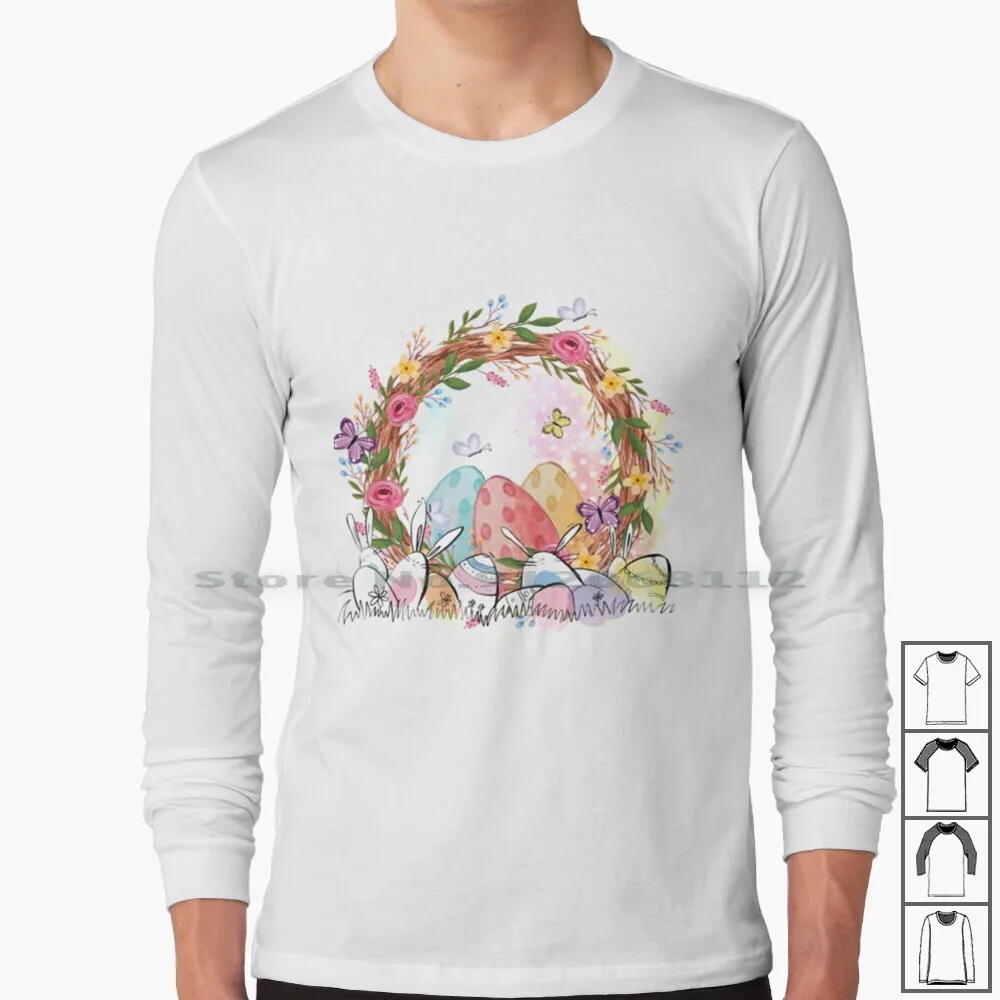 

Easter Eggs Long Sleeve T Shirt Ancient Symbol New Life Rebirth Christianity Associated Jesus Crucifixion Resurrection Custom