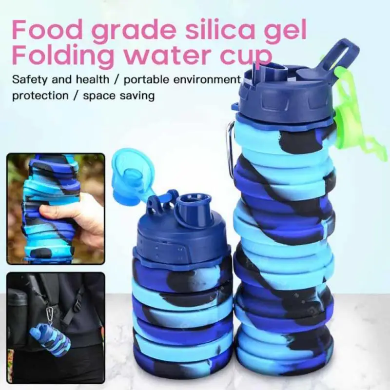 

1 PC Foldable Telescopic Silica Gel Travel Cup Drink Water Cup Water Bottle Outdoor Sports Travel Camping Portable Water Cup