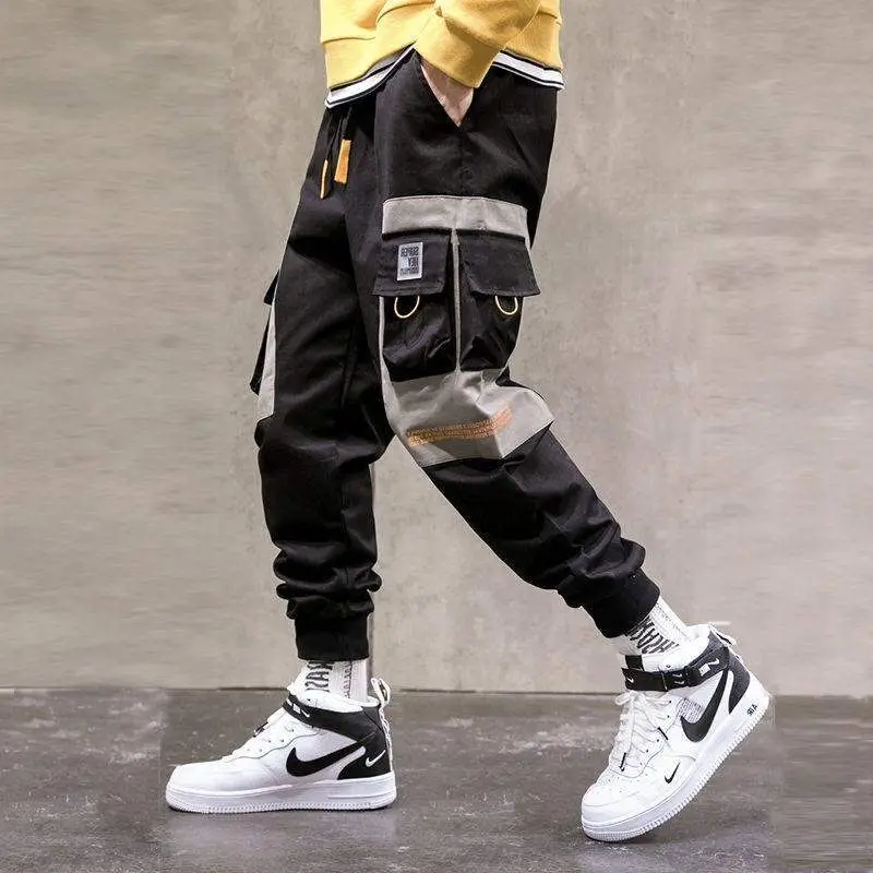 

Cargo Camouflage Pants Hip Hop Black Pants Mens Cargo Harem Pant Streetwear Harajuku Jogger Sweatpant Cotton Trouser