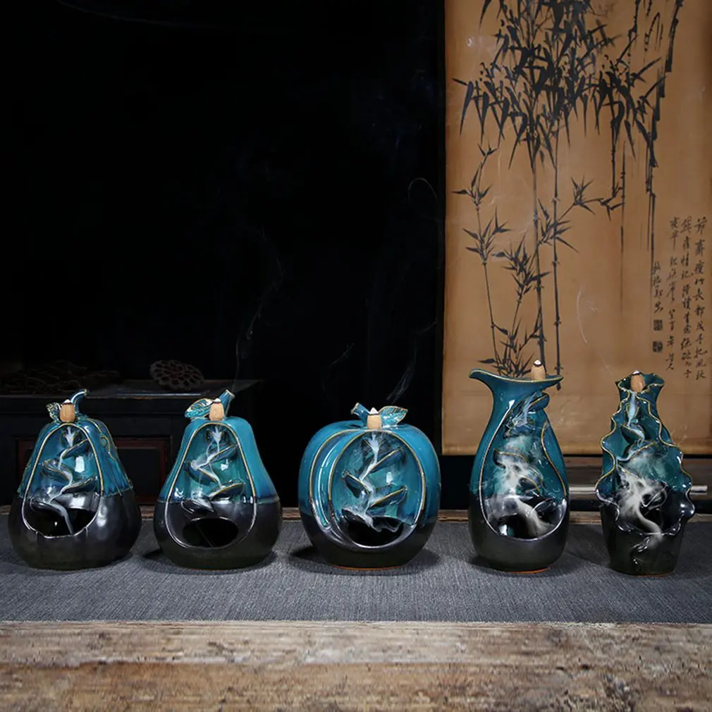 Держатель конуса для благовоний яблока/горелка с водопадом керамический