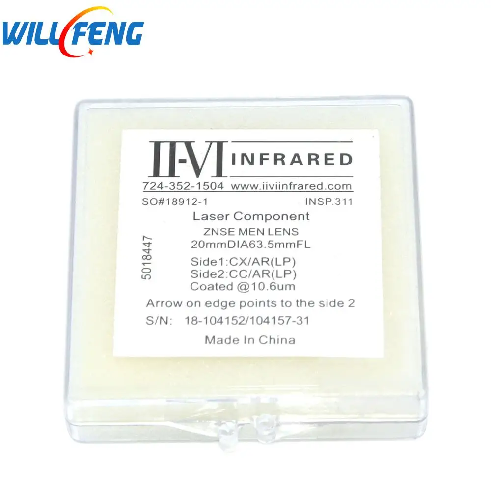 Будет флуоресцентная линза для лазерной гравировки Co2 диаметр фокуса 20 мм Длина
