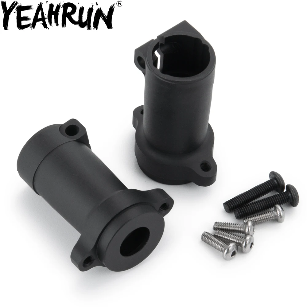 

YEAHRUN 2PCS Rear Axle Adapters Matte Black for Axial SCX10 II AX90046 1/10 RC Crawler Car Upgrade Parts Accessories