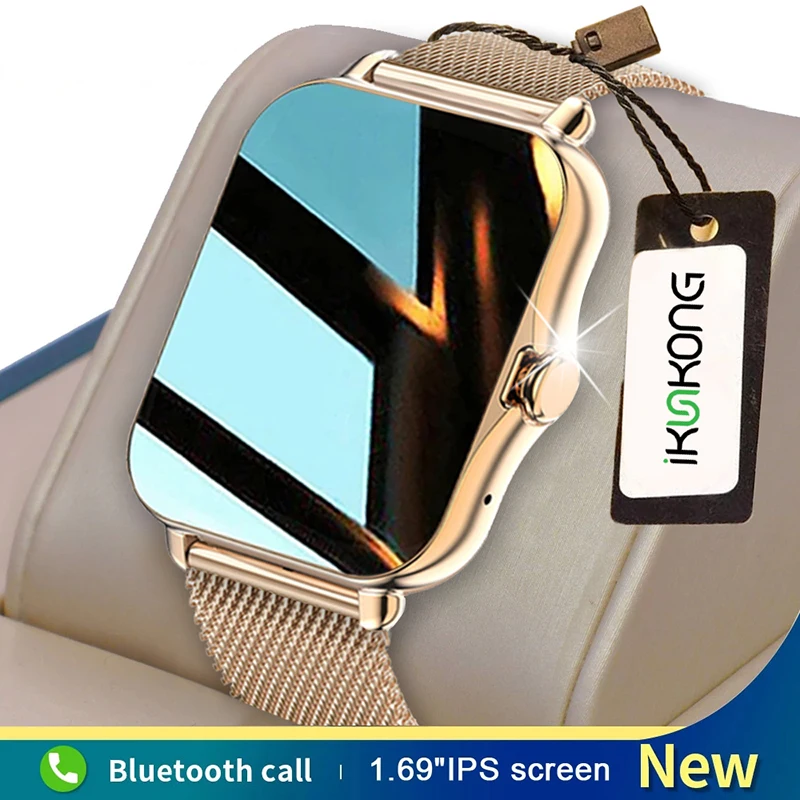 

2021 New Women Smart watch Men 1.69" Color Screen Full touch Fitness Tracker Bluetooth Call Smart Clock Ladies Smart Watch Women