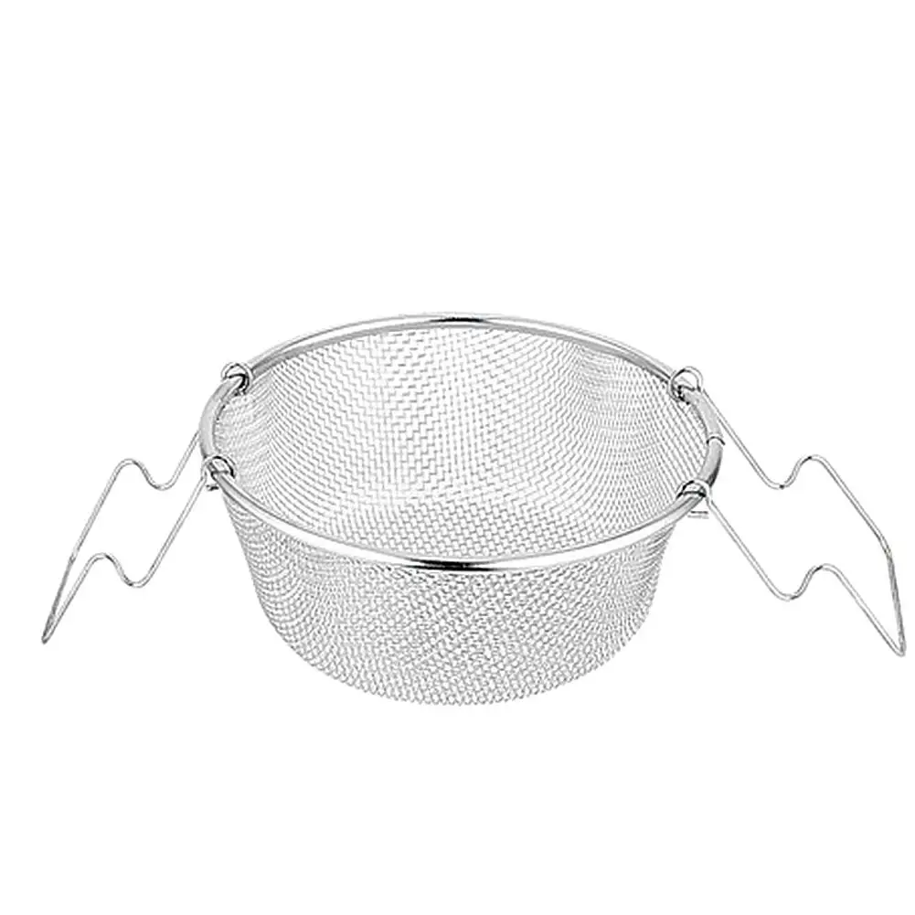 

Ound Stainless Steel Mesh Fried Basket Fry Fries Chips Potato With Handle