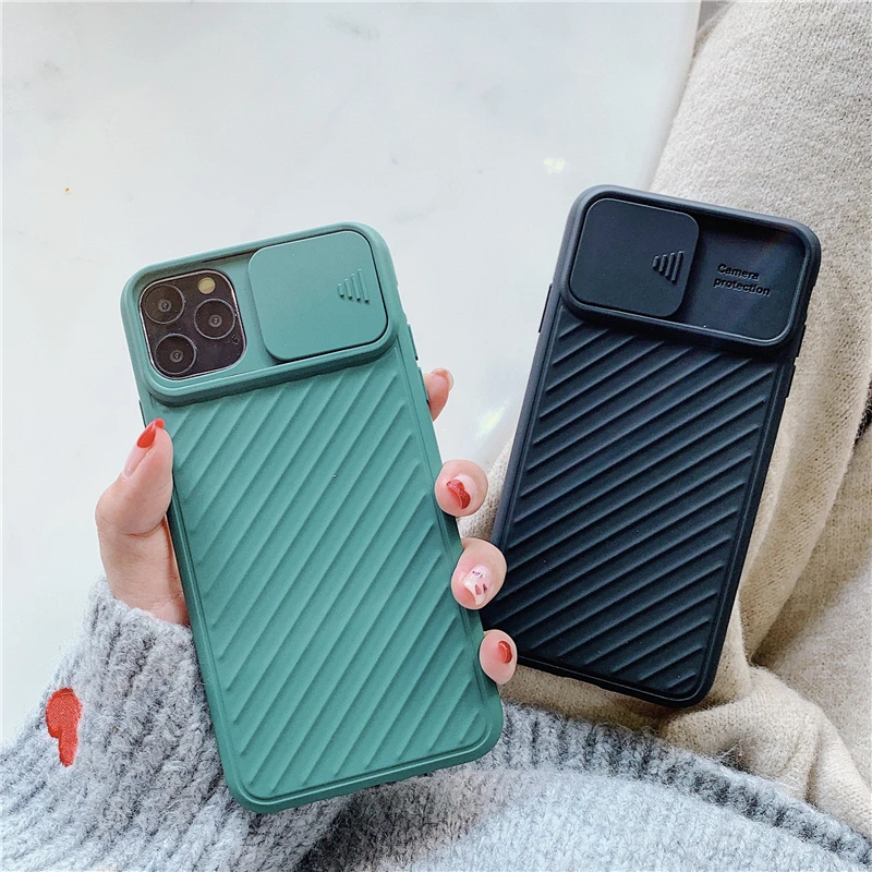 

Camera Lens Protection Shockproof Phone Case on For iPhone 11 Pro Max 6 6s 8 7 Plus X Xs Max Xr Candy Color Silicone Back Cover
