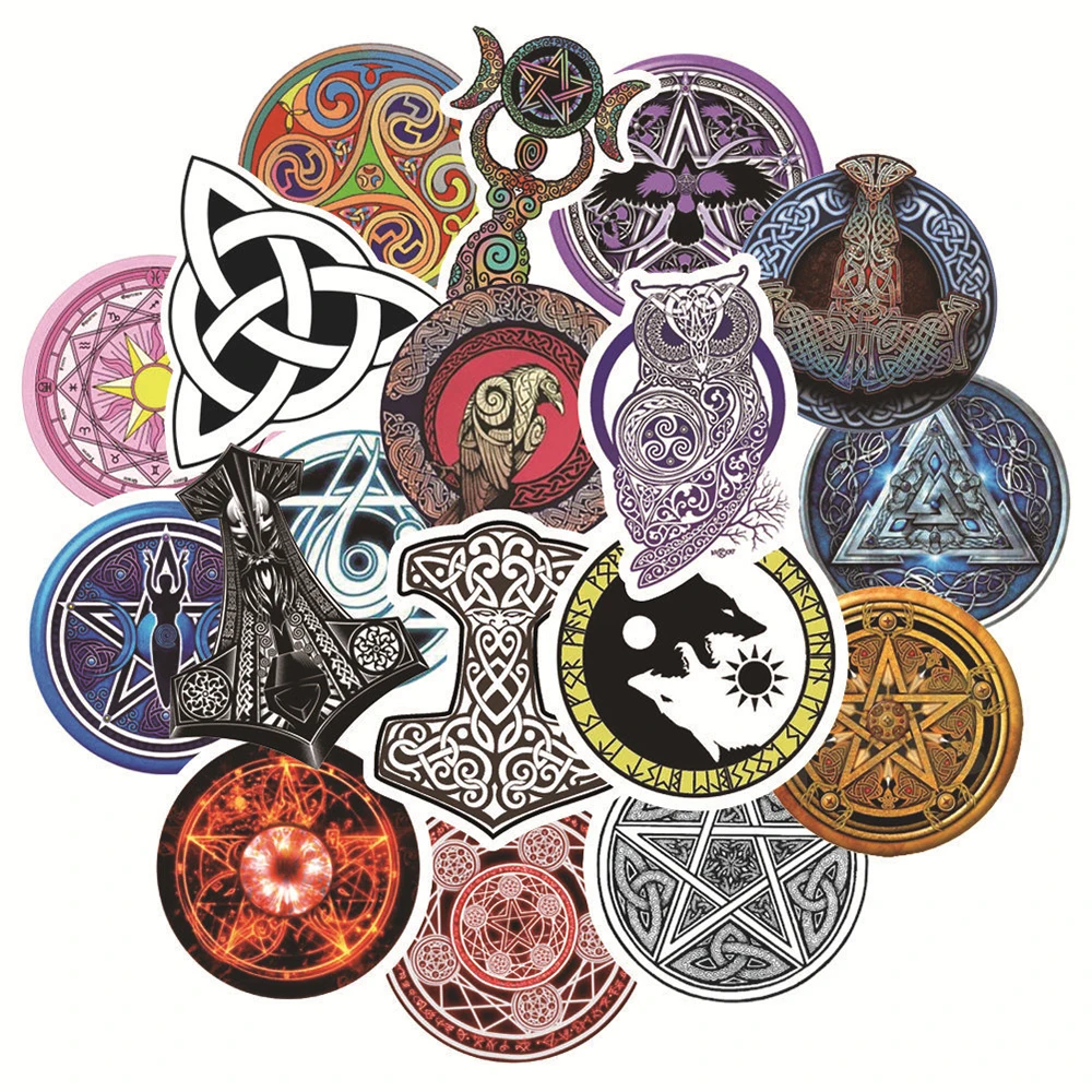 50 шт. стикеры в стиле ретро с изображением фаленкса тотема Викинга винтажные