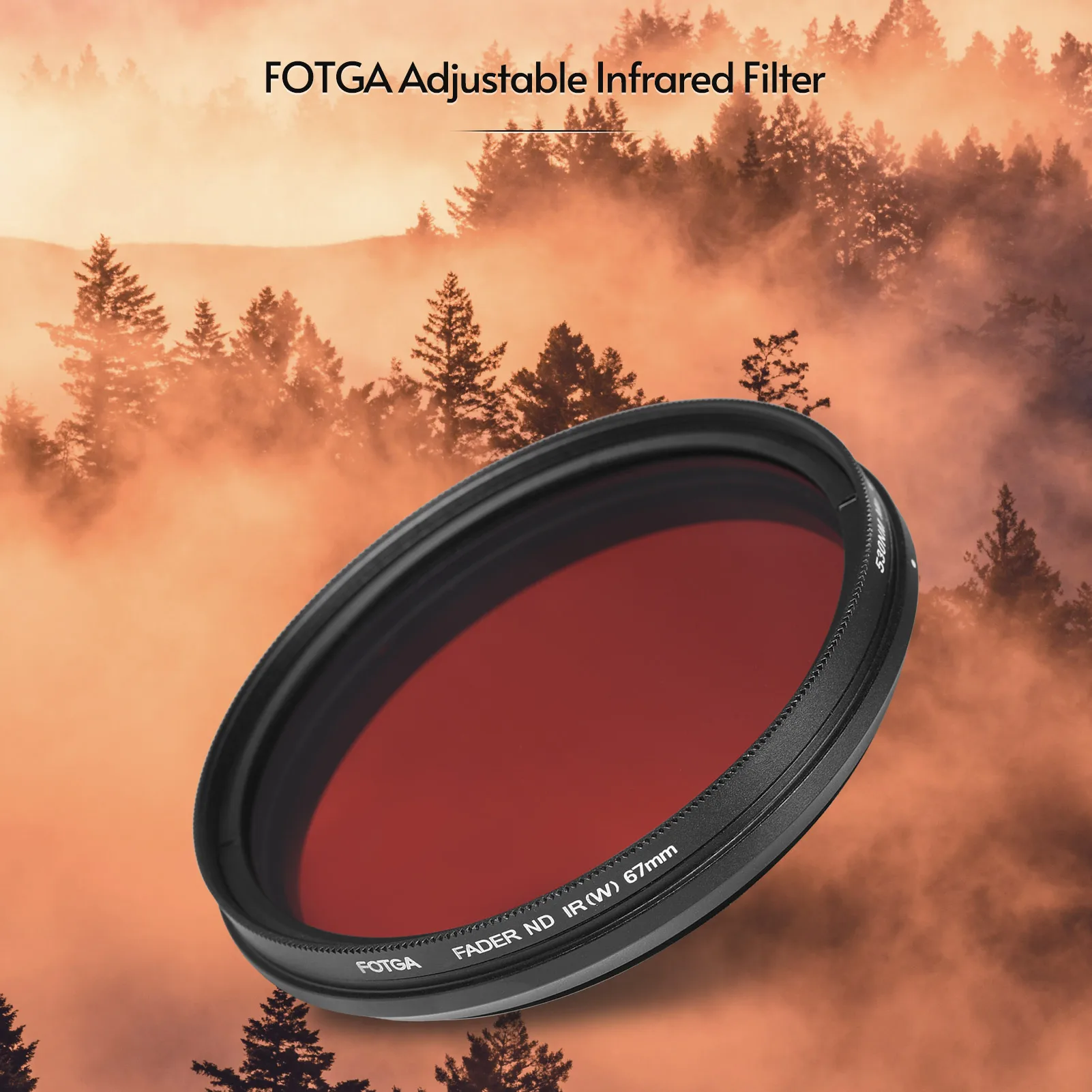 

FOTGA 62/67/72/77/82mm Adjustable Infrared Filter IR Pass X-Ray Lens Filter Variable for Canon Nikon Sony DSLR Camera