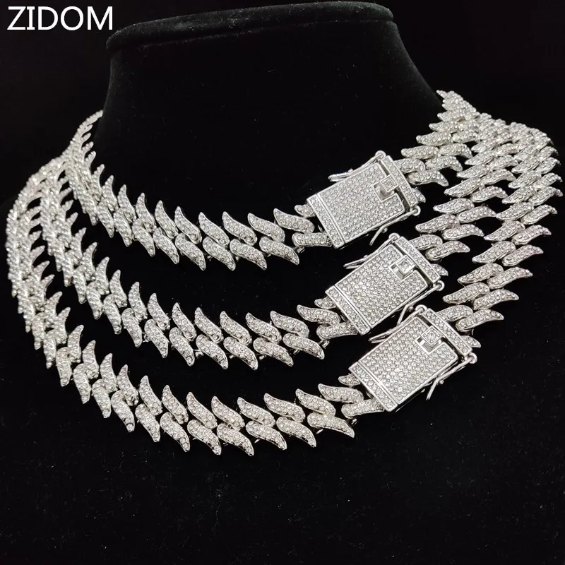 Ожерелье с цепочкой в стиле хип-хоп для мужчин и женщин украшение форме шипа