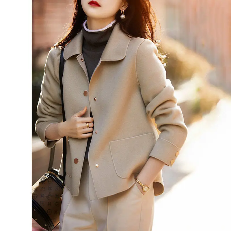 

Black Simple Light Luxury Lapel Jacket Women 's 2021 Spring and Autumn New Temperament Fashion Loose and Versatile Top
