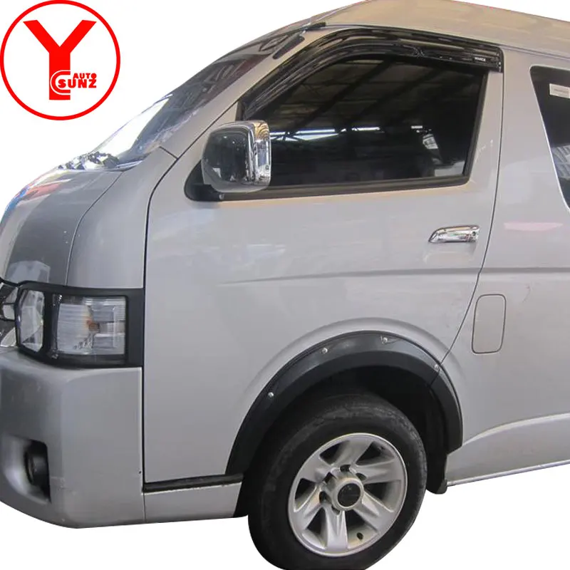 YCSUNZ 2005- ABS Матовый Черный арок крыло автомобиля аксессуары для микроавтобус toyota hiace аксессуары