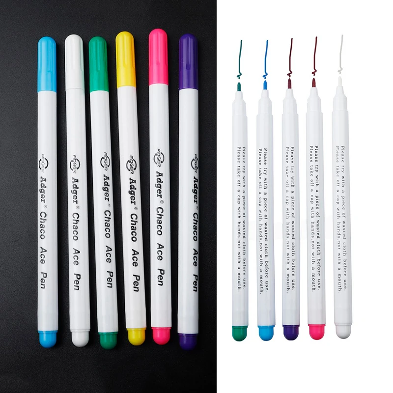 6/1 шт. чернила исчезающая ручка по ткани маркер Сделай Сам Вышивка крестом воды