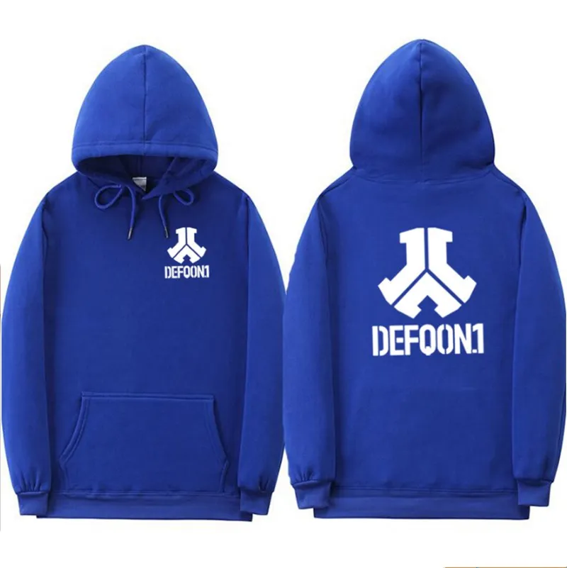 Blue-B01 Новинка Defqon 1 толстовки рок-группа хип-хоп Мужская Толстовка зима осень Уличная Повседневная Флисовая Толстовка Пуловер - Цвет: Blue-B01