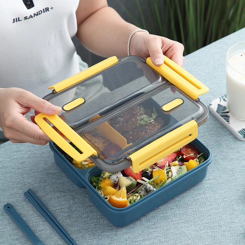 Портативный Ланч бокс bento в японском стиле для детей уличный Герметичный пищевой