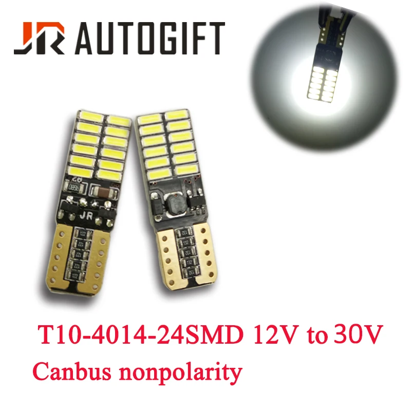 20 шт. высококачественный T10 24SMD 4014 светодиодный 12 в-30 в Рабочая лампа для грузовика
