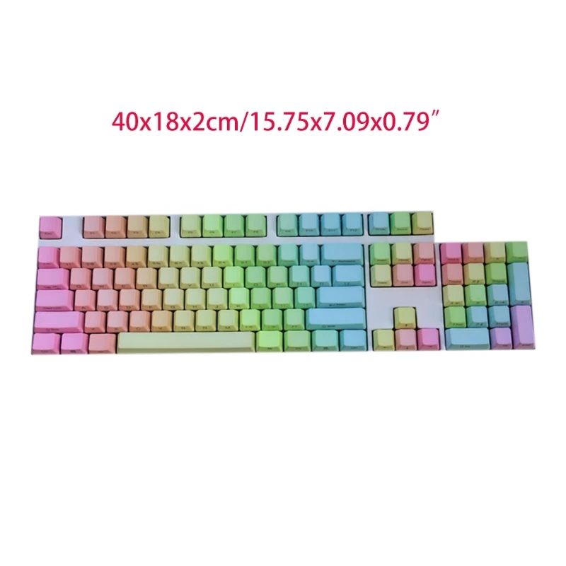 

87/104/108 Keys Side-Printed Keycaps Thick PBT Backlit Gradient Keycaps OEM Profile for Mechanical Keyboard Cherry MX