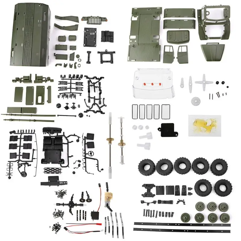 

WPL B36 масштаб 1:16 Радиоуправляемый автомобиль 2,4G 6WD военный грузовик Rock Crawler командно-коммуникационный автомобиль Комплект «сделай сам» Игру...