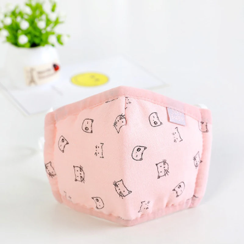 Детская маска для рта Foux из хлопчатобумажной пряжи многоразовая моющаяся милая