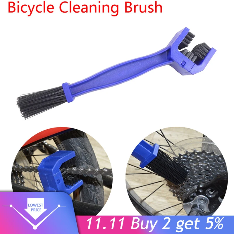 High quality Bicycle Chain Clean Brush Grunge Brush Cleaner Outdoor Cleaner Scrubber Tool Bike accessories Luz de bicicleta New