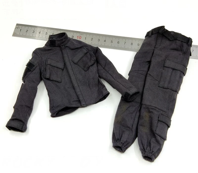 

For Sale 1/6th EKUAZ STUDIO EKS05 Grim Reaper Male Black Combat Uniforms Shirt Pants With Old Effect For Usual 12inch Figures
