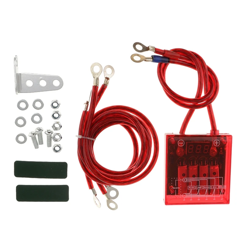 

Portable Fuel Saver Voltage Stabilizer Regulator Grounding Kit for Car SUV