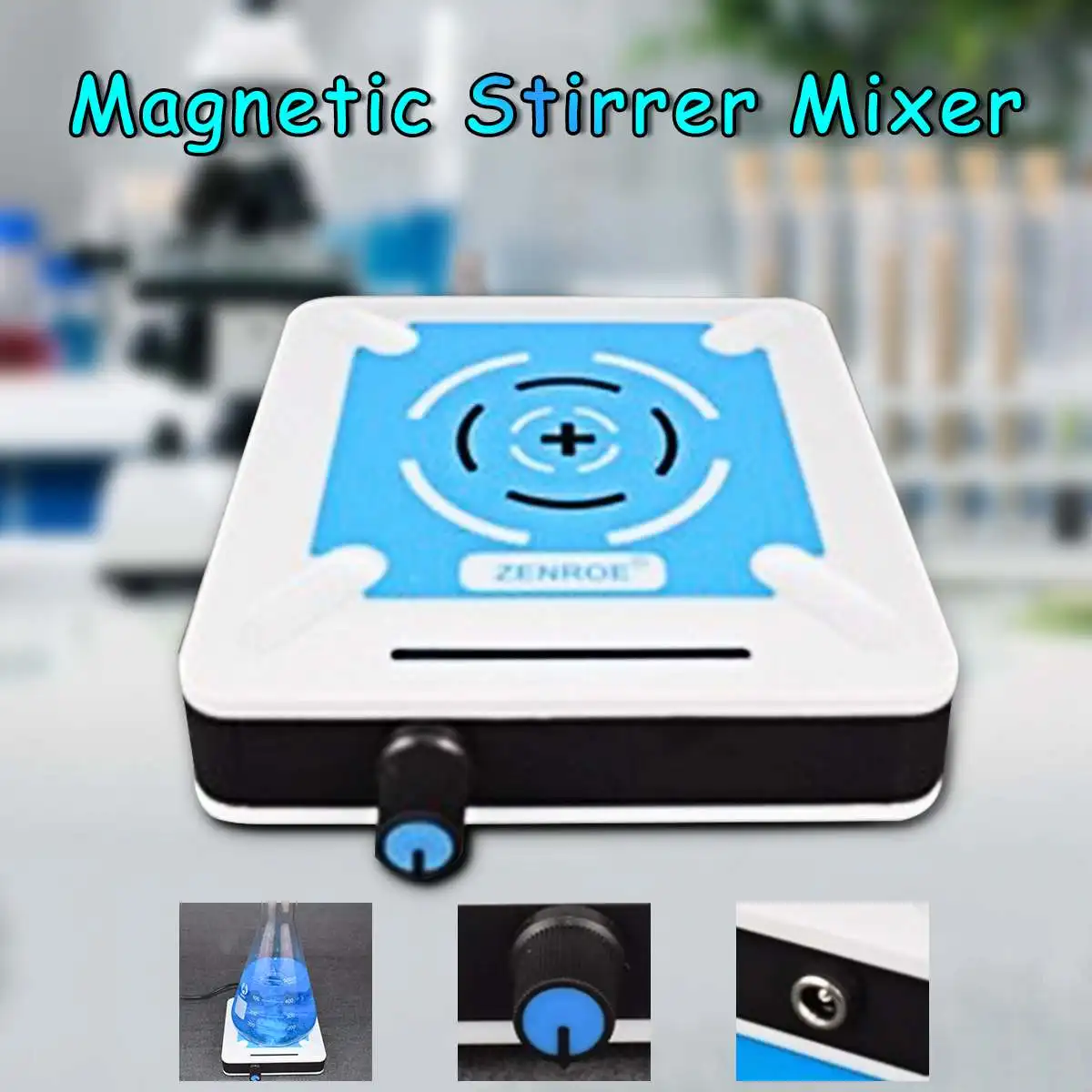 

1000ML 1L 0-2200r/min Magnetic Stirrer Mixer with Stirring Bar Agitator Laboratory Miniature Speed Magnetic Stirrer Mini Mixer