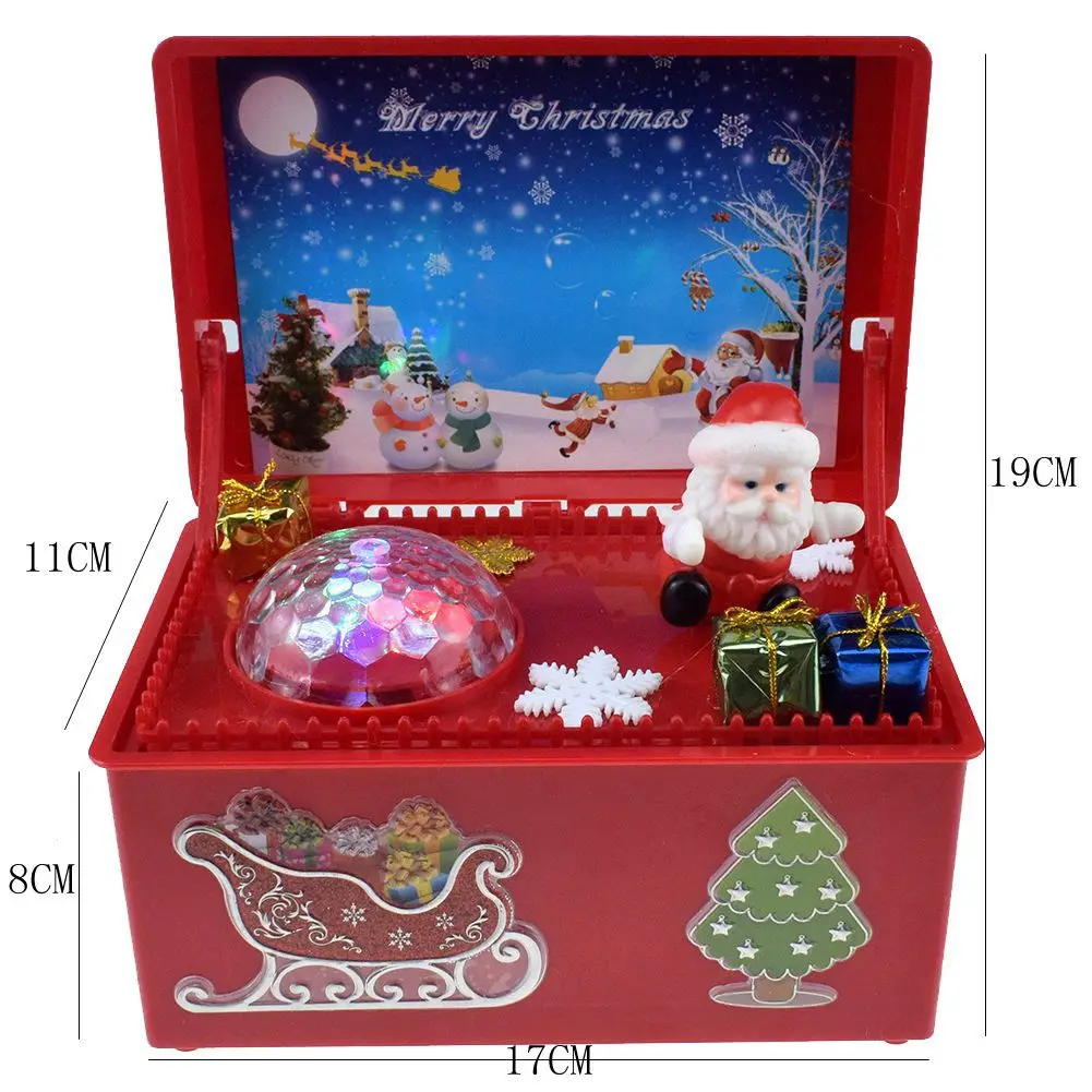 Музыкальная шкатулка вращающийся качающийся Санта Клаус кукла Jingle Bell