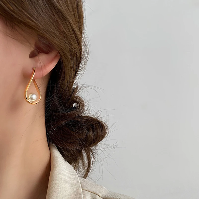 

5 Pairs Good metal Quality Pearl Stud Earrings Jewelry For Women Girls Trendy Bohemia Beach Earrings QD228