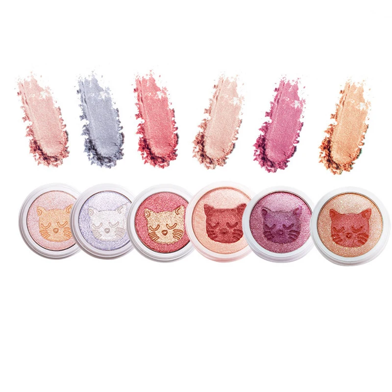 

Dual Colors Cat Shaped Eyeshadow Palette Shiny Matte Glitter Pigment Eye Shadow Pallete Waterproof Metallic Diamond Eye Makeup