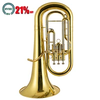 professional euphonium 3 straight key bb bass french horn gold lacque trumpet brass material musical instruments jbep 1180