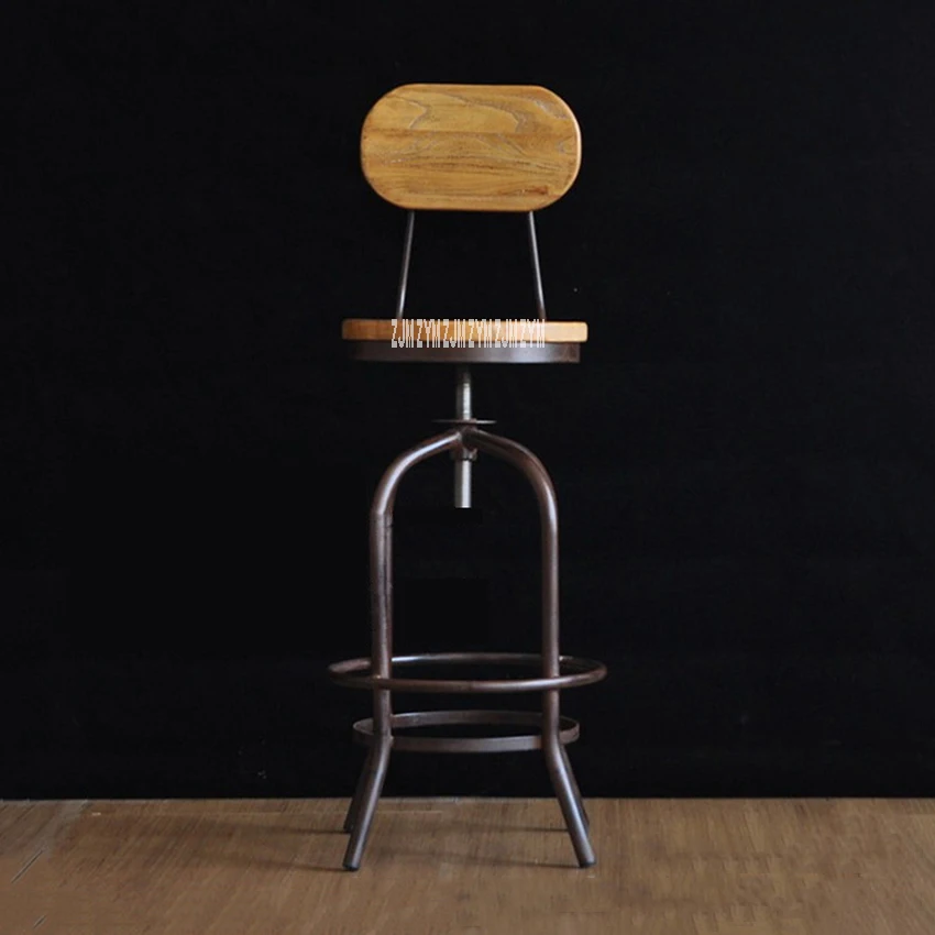 Черный/антикварная отделка рама барный стул Железный ржавчины бар высокий