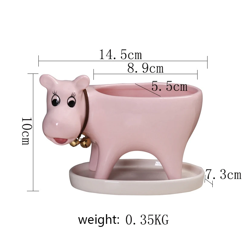 

Cute Cat Tail Flower Pot Ceramic Personality Cartoon Pet Design Succulent Dog Tail Saguaro Flower Pot Decor Ornaments