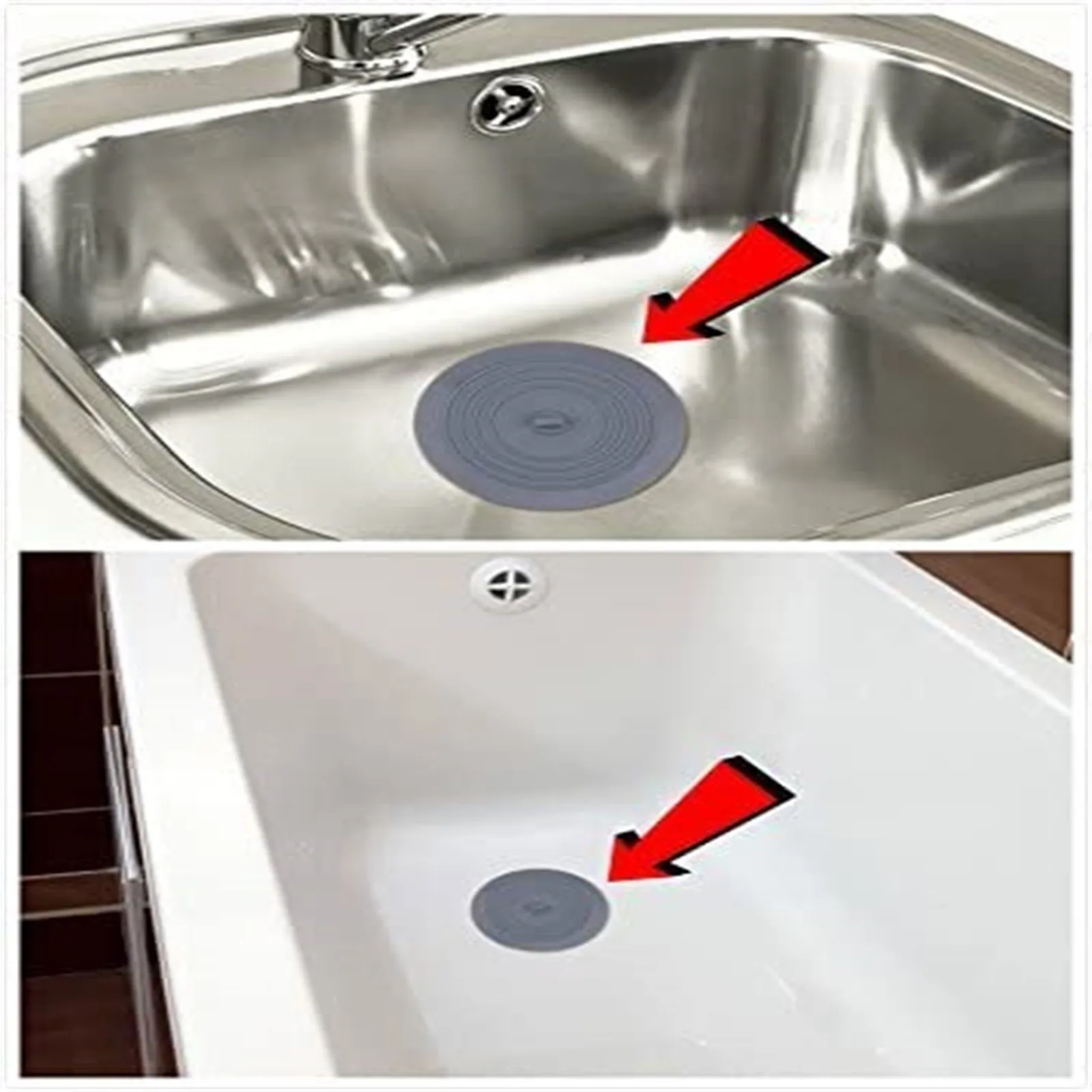 

15cm Diameter Round Silicone Pool Food Grade Universal Bathtub Floor Drain Cover Sink Plug Soft, Absorbent, Easy To Clean Bar