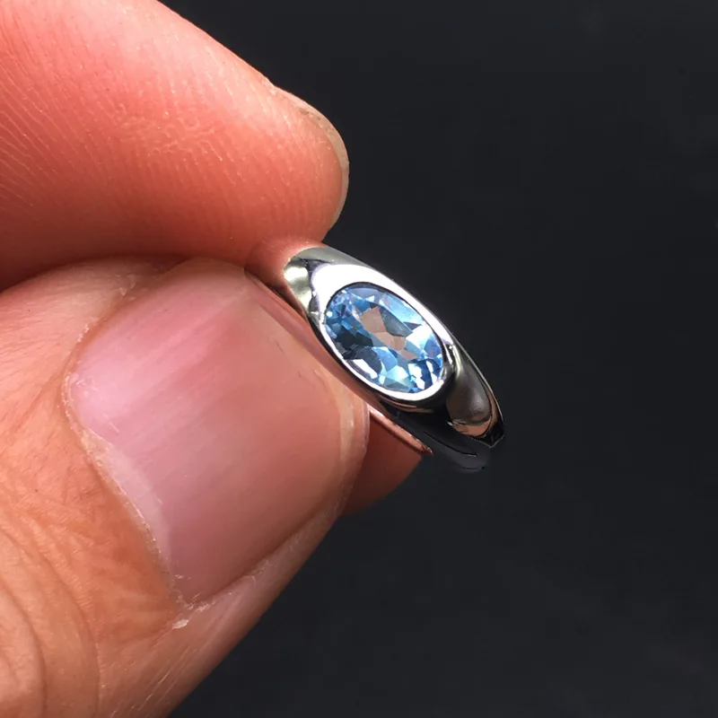 Женские серьги CSJ с небесно синим топазом 925 пробы серебряные вечерние для