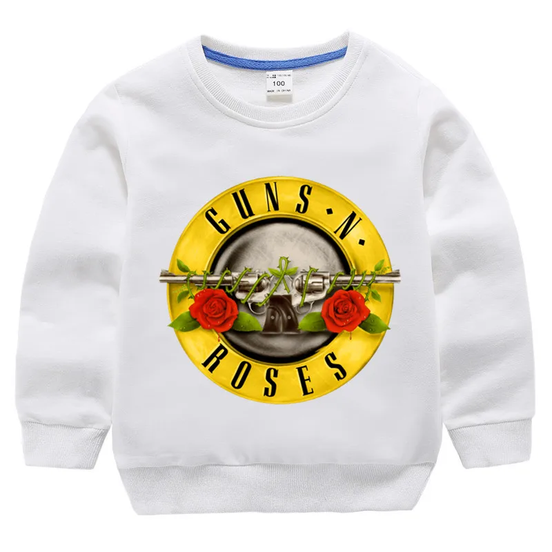 Детская хлопковая толстовка с принтом пистолет и розы свитшоты детский
