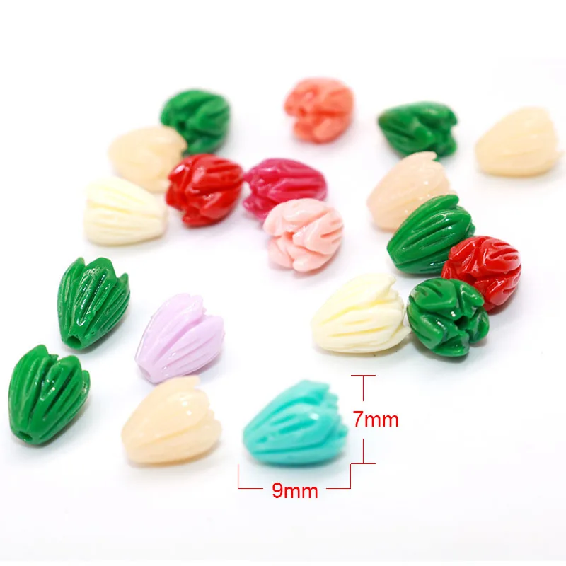 Оптовая продажа камень 9*7 мм 20 шт. Искусственные коралловые искусственные цветки