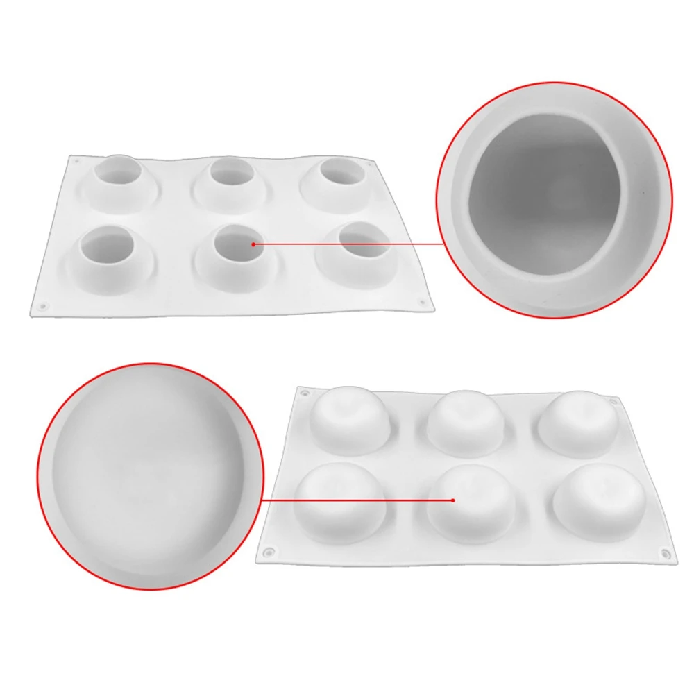 Силиконовая 6 Полость форма для выпечки торта в форме яблока Мусса инструменты
